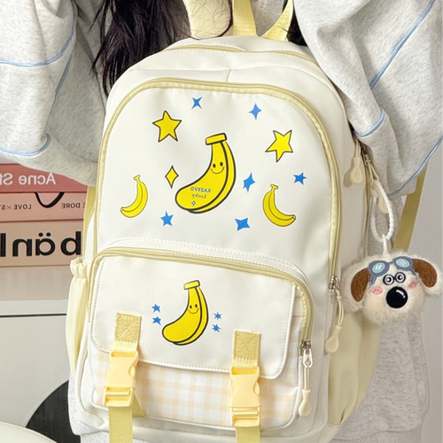 可爱卡通苹果双肩包女2025新款小学生书包儿童出游轻便旅行包背包