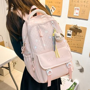 DRYWORLD初中生轻便新款书包高颜值可爱背包高中生大容量双肩包女