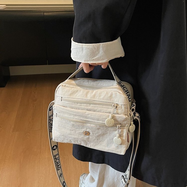 新款防水纯色新款简约多层零钱包女包休闲时尚高级感单肩斜挎包