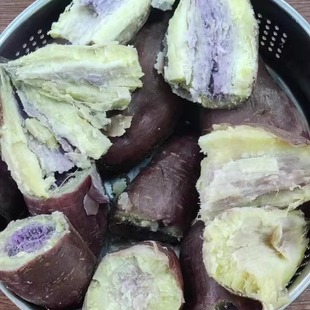 广东现挖农产品香甜冰淇淋食用紫心地瓜板栗红薯一点红5斤装包邮