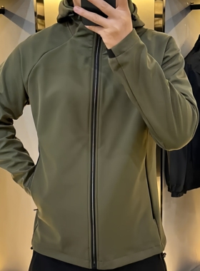 25257秋冬加绒连帽男士外套户外保暖简约时尚休闲潮流高品质。