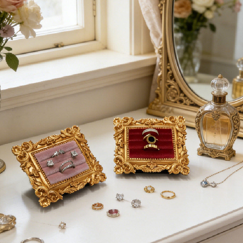 跨境热卖维多利亚风耳环美甲戒指托摆件相框装饰品托首饰架展示架