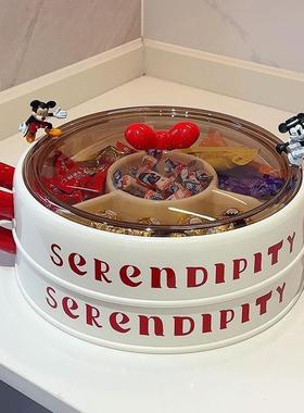 新疆包邮特别好看的干 干果盘高颜值客厅茶几结婚家用红色糖果乔