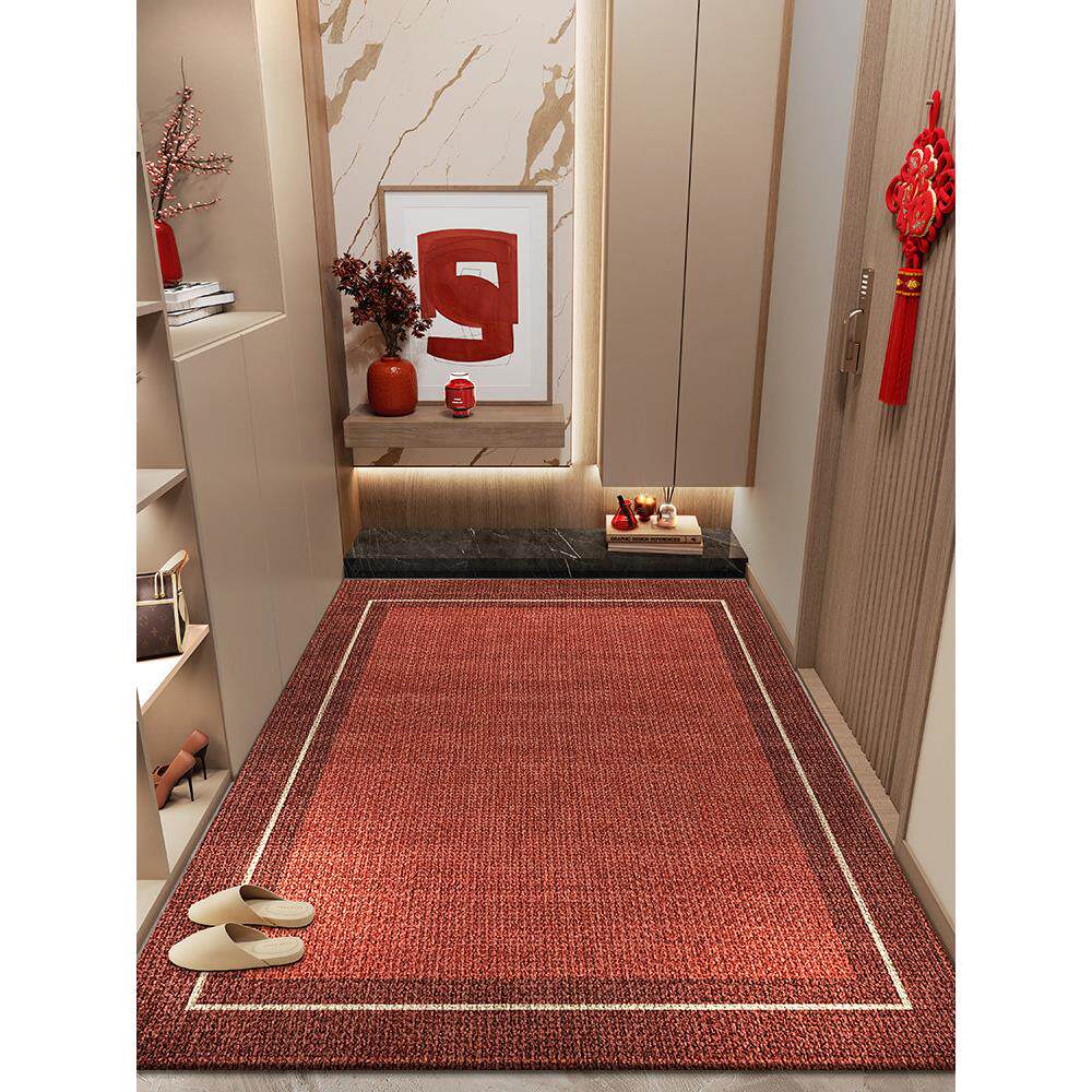 新疆包邮新款入户门地垫入户门垫地毯家用红色门口进门防滑可裁剪