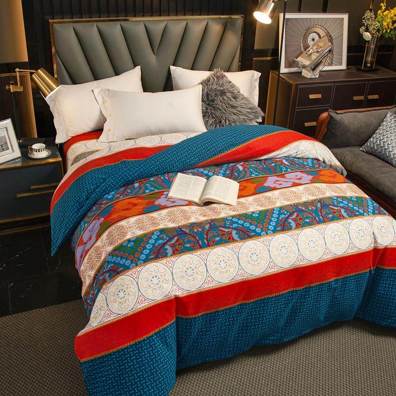 新疆包邮纯棉加厚磨毛被套单件150x200x230秋冬100%全棉保暖厚被