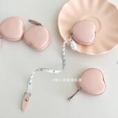 新疆 包邮 可爱爱心自动迷你卷尺1.5米测量三围胸围腰围量衣皮尺测