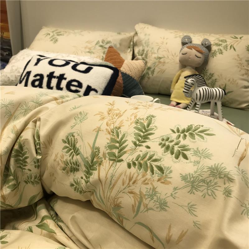 新疆包邮韩式公主少女心清新田园风小碎花床上四件套全棉纯棉被套