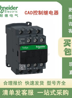 施耐德进口CAD系列直流低功耗控制继电CAD32BL CAD50BL DC24V