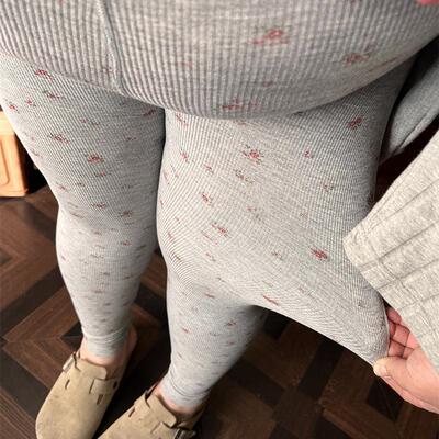 外贸大码打底裤韩系花130-230斤