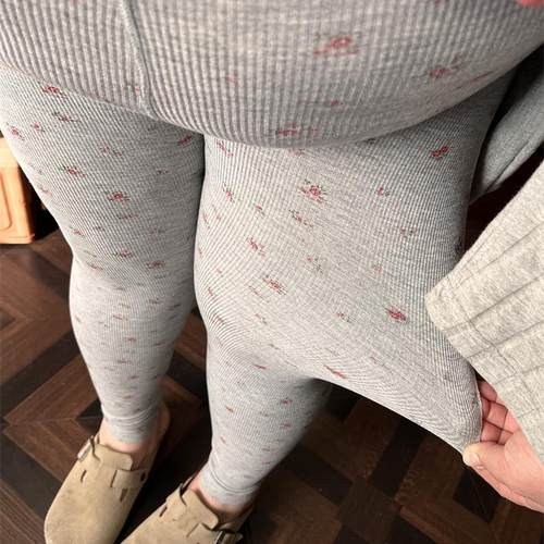 外贸大码打底裤韩系花130-230斤