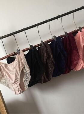 弹力大外贸胖MM200斤300斤蕾丝边特大码三角内裤腰围2尺4-5尺