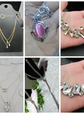 波西米亚风夸张水钻多层宝石项链