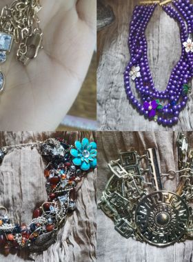 多彩波西米亚风婚礼写真夸张项链