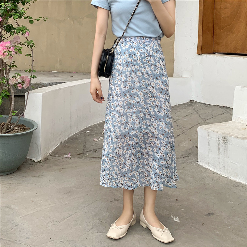 Real price Korean flower skirt