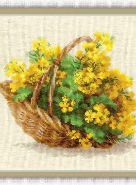 Riolis 1502 黄色油菜花 十字绣 saga格式XSD重绘电子图纸源文件