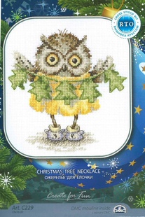 RTO C229 圣诞猫头鹰 十字绣 saga格式XSD重绘源文件电子图纸