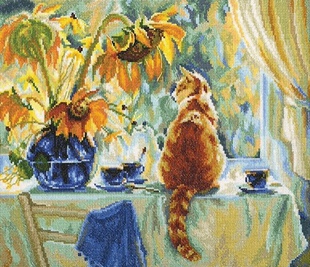 RTO M483 猫与向日葵 十字绣 saga格式XSD重绘源文件电子图纸