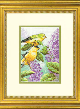 Dim70-65153金翅雀和丁香 十字绣 saga格式XSD重绘源文件电子图纸