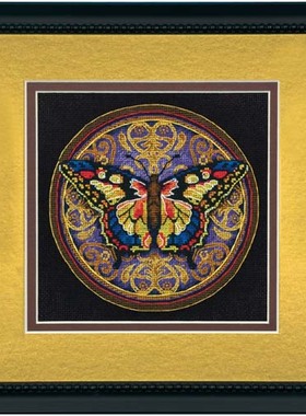 Dim65095圆形蝴蝶 十字绣saga格式XSD重绘源文件电子图纸