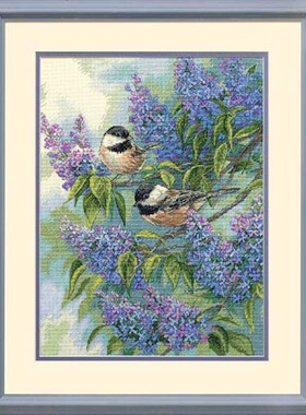 Dim35258 丁香山雀十字绣 saga格式XSD重绘源文件电子图纸