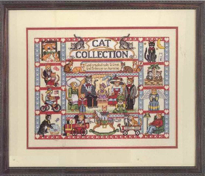 Dim35008 猫集合 十字绣 saga格式XSD重绘源文件电子图纸