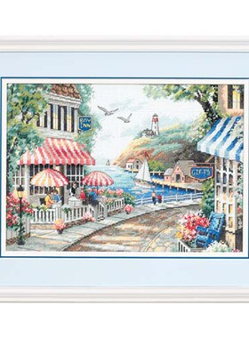 Dim35157 海边咖啡屋 十字绣 saga格式XSD重绘源文件电子图纸