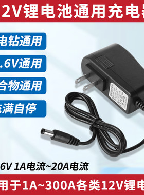 12V锂电池充电器12.6V1A2A手电钻