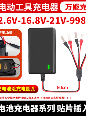 万能手电钻充电器电瓶电动工具12V21V25V36V18V电扳手锂电池通用