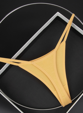 7色(110-190斤)女士性感一字带糖果色低腰内裤纯棉丁字裤