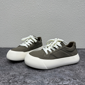 浮徒小众设计面包鞋 帆布透气潮单鞋 男厚底德训鞋 平底休闲运动板鞋