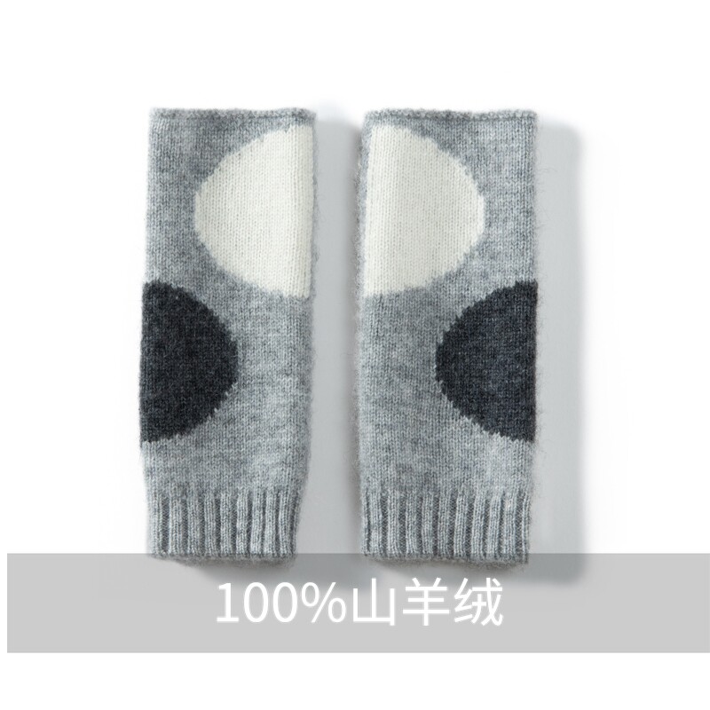 羊绒半指手套写字打字方便保暖