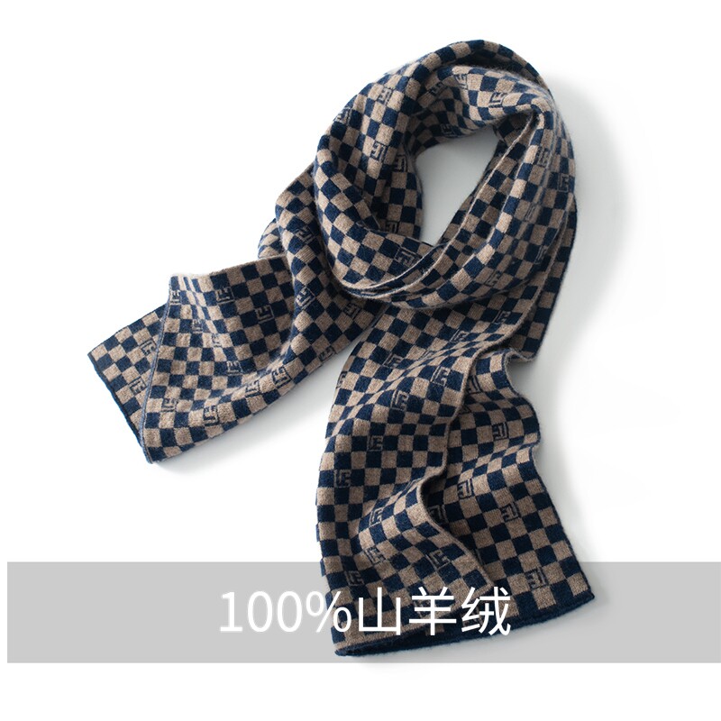 格子围脖保暖加厚护颈