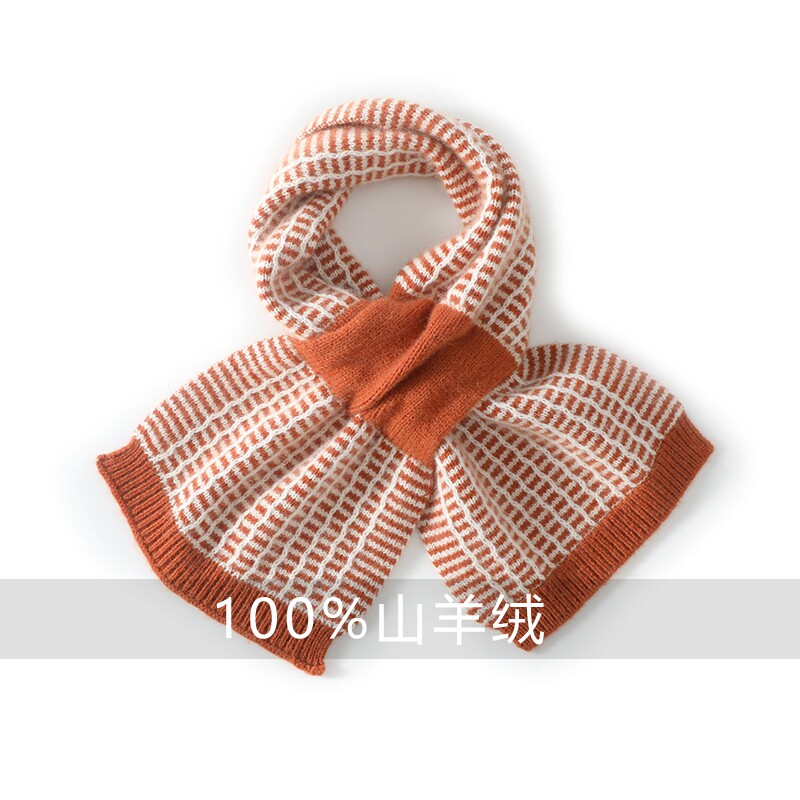 秋冬季山羊绒围脖短款交叉穿孔