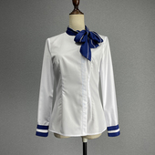 2025空姐制服酒店前台珠宝店技师收银员工作服 衬衫 职业装 白色长袖