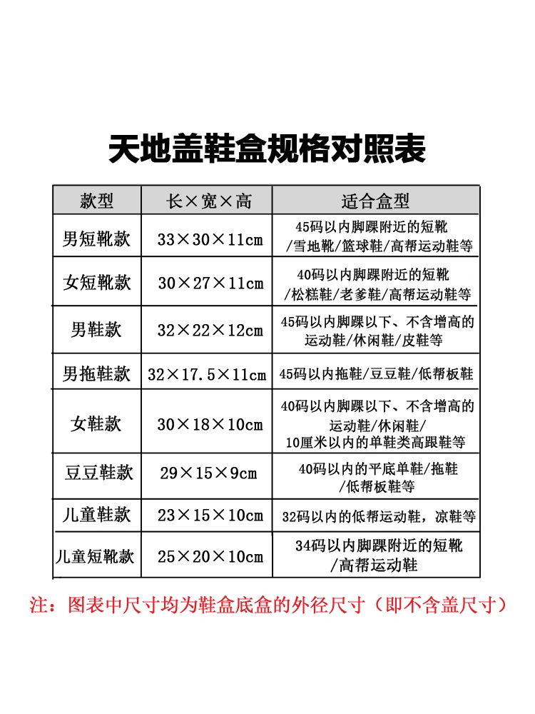 10个装上下天地盖翻盖男女士牛皮纸鞋盒收纳纸盒样板定做订制印刷