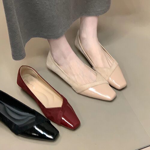 法式浅口平底单鞋女鞋子