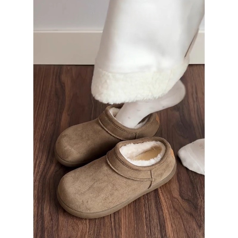 复古小土豆勃肯鞋女款2025新款冬季外穿加绒加厚雪地靴保暖棉鞋子