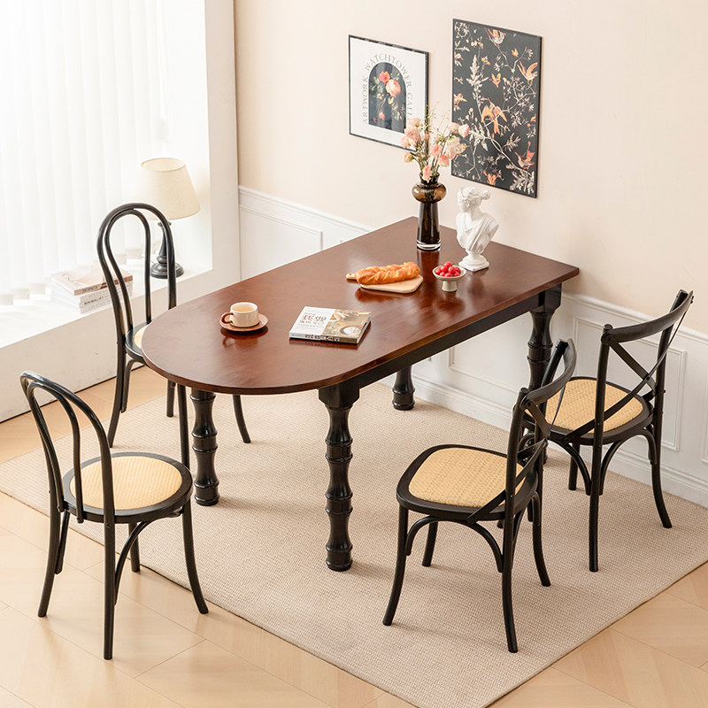 实木桌复古餐桌椅美式茶几餐桌现代办公桌学习办公桌落电脑桌