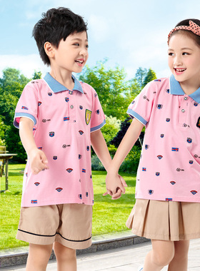 2025夏季幼儿园园服纯棉小学生班服校服定制一模一样校服短袖夏季