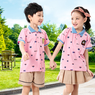2025夏季幼儿园园服纯棉小学生班服校服定制一模一样校服短袖夏季
