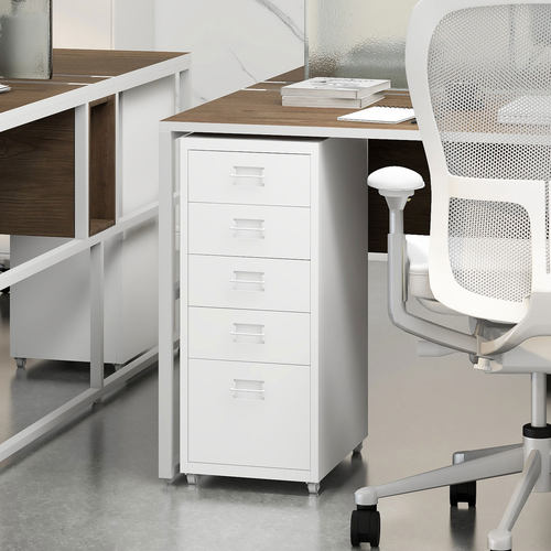 洛克菲勒办公室文件柜带锁矮柜收纳斗柜资料铁皮小柜子移动抽屉柜