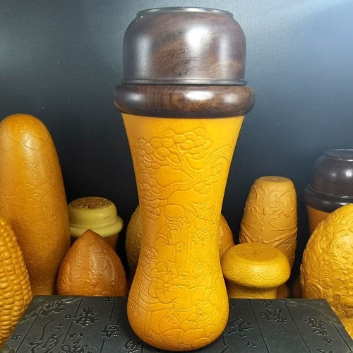 天一阁津门名家精品满工砑花十二生肖贺寿图鹰棒子黑虫蝈蝈葫芦