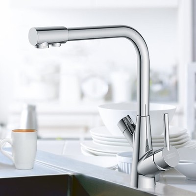 弗兰卡CFT901C全铜厨房洗菜盆水槽自来水+净水冷热水龙头220-982