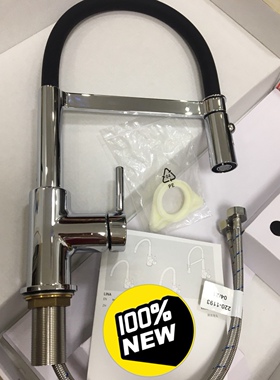 全新正品弗兰卡厨房水龙头，CT995C，表面镀烙黑色可切换花洒龙头