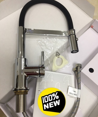 全新正品弗兰卡厨房水龙头，CT995C，表面镀烙黑色可切换花洒龙头