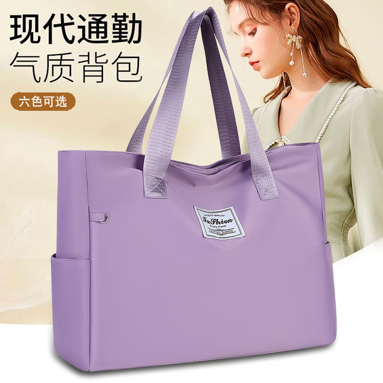 2024新款牛津布休闲帆布包包包女时尚外出韩版大容量上班族手提袋