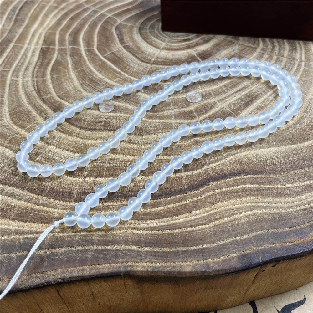 天然岫玉冰种珠链高货配饰DIY文玩礼物男女款收藏级别通透好货玉1
