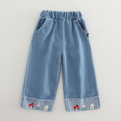 女童牛仔裤春装休闲裤子外穿洋气