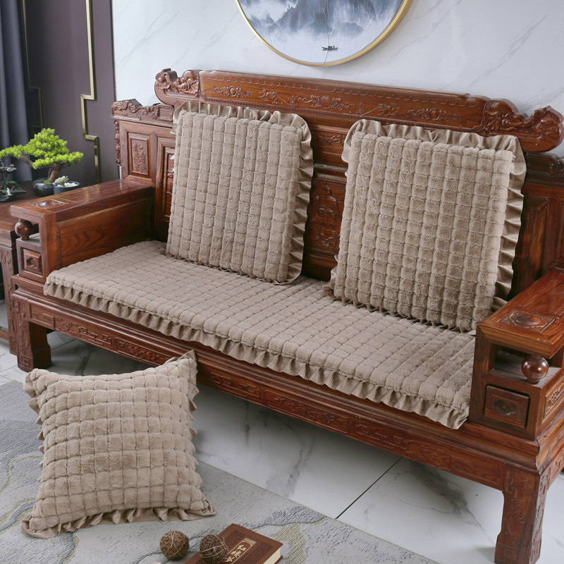 2025新款冬季加厚实木沙发垫坐垫木质防滑老式三人座海绵木凉椅,居家布艺,沙发垫,淘宝优惠券,粉丝福利购,淘宝优惠卷