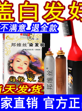 邦维丝染发梳一梳黑梳泡沫植物